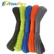 YoouPara 50FT отражающий Паракорд 10 цветов 550lb 7 прядь веревка для выживания парашют скалолазание кемпинг оборудование для выживания шнур