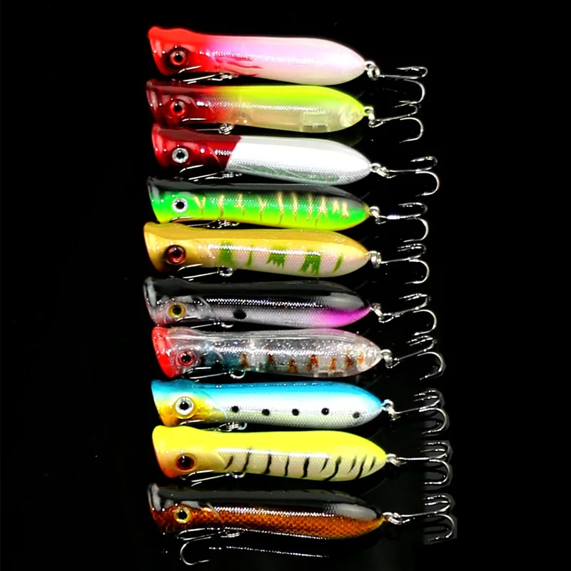 

1PCS 6# Hook Popper Fishing Lure Artificial Wobbler Poper Hard Bait Tackle Swimbait Fishing Lure Random Color 8cm/11g