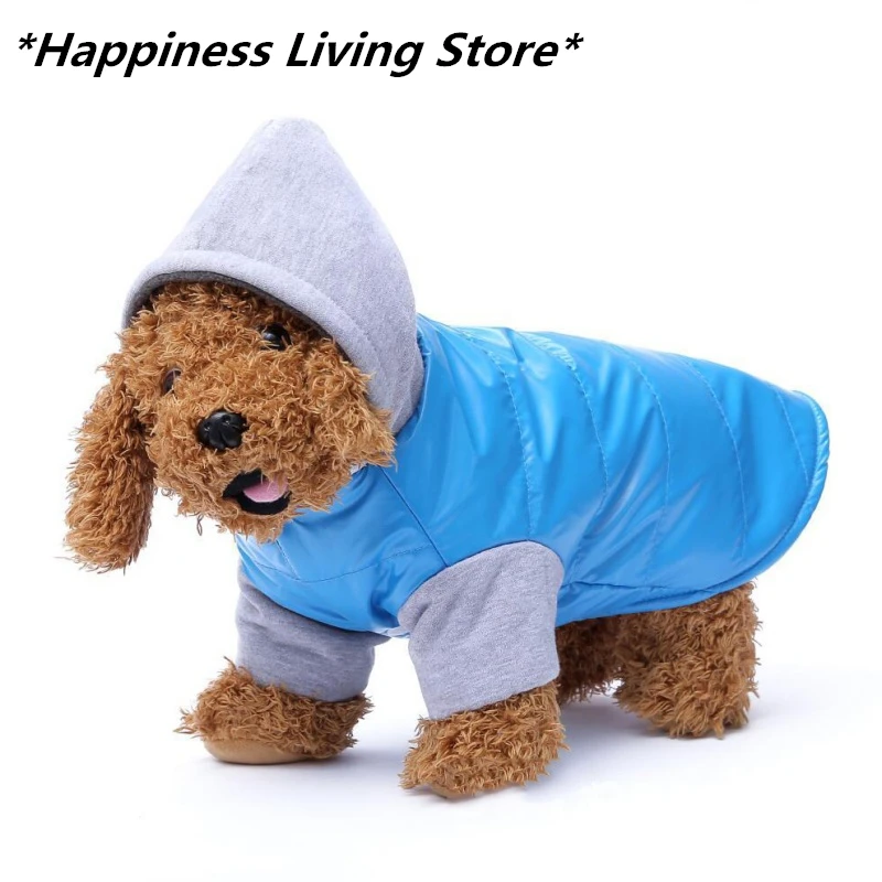 

Pet Clothes Thickened Vest Winter Dog Jacket Coat Thickening Warm Puppy Dog Clothes With Hood Apparel Size S M L XL XXL