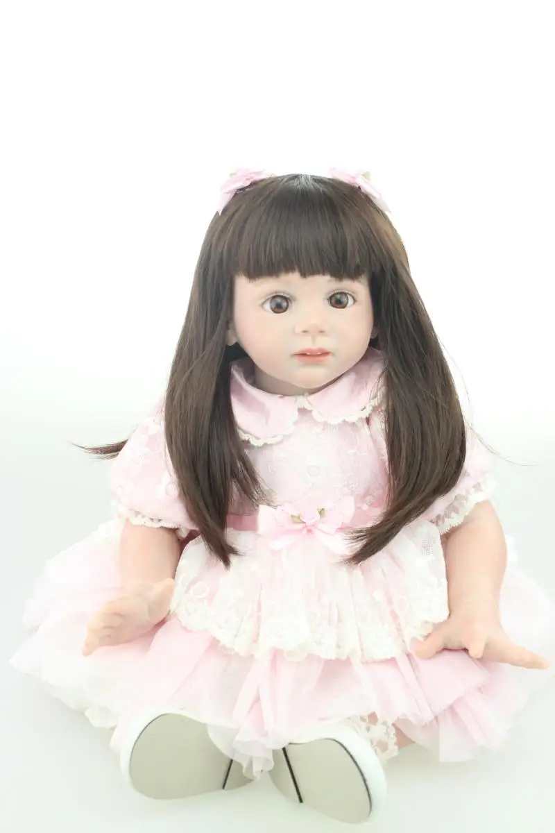 

NPK Bebe Reborn Simulation little girl Dolls 60 cm Lifelike Handmade Soft Silicone Baby model photography props Girls Toys