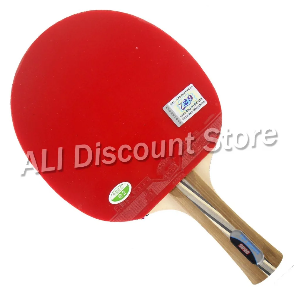 

RITC 729 Friendship 2020# Pips-In Table Tennis Racket with Case for PingPong Shakehand long handle FL