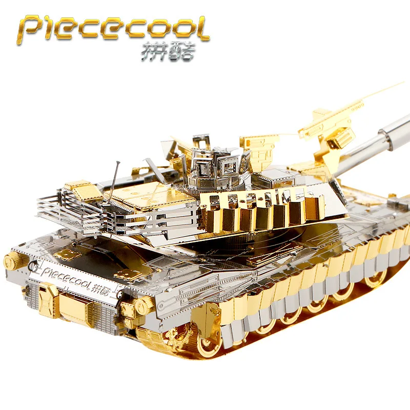 Piececool 3D металлическая головоломка игрушка M1A2 SEP TUSK II модель танка обучающая головоломка 3D модели подарочные Пазлы игрушки для детей