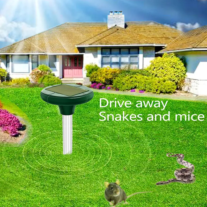 

Solar Power Repeller Garden RC-502B Outdoor Animal Rodent Control Yard Eco Friendly Electronic Insect Gopher 1.2V 800MAH