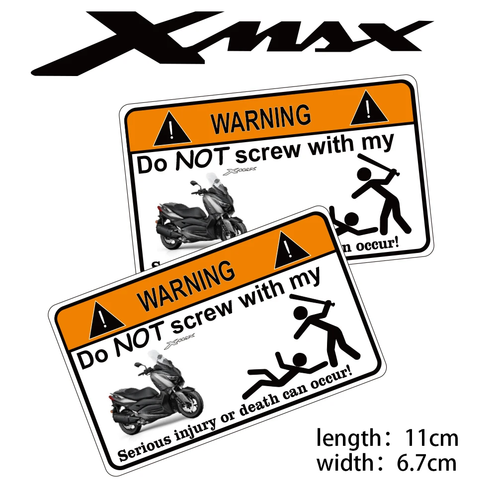 KODASKIN 2 Pieces Do Not Screw Warning Sticker Decal for YAMAHA XMAX XMAX125 XMAX250 XMAX300