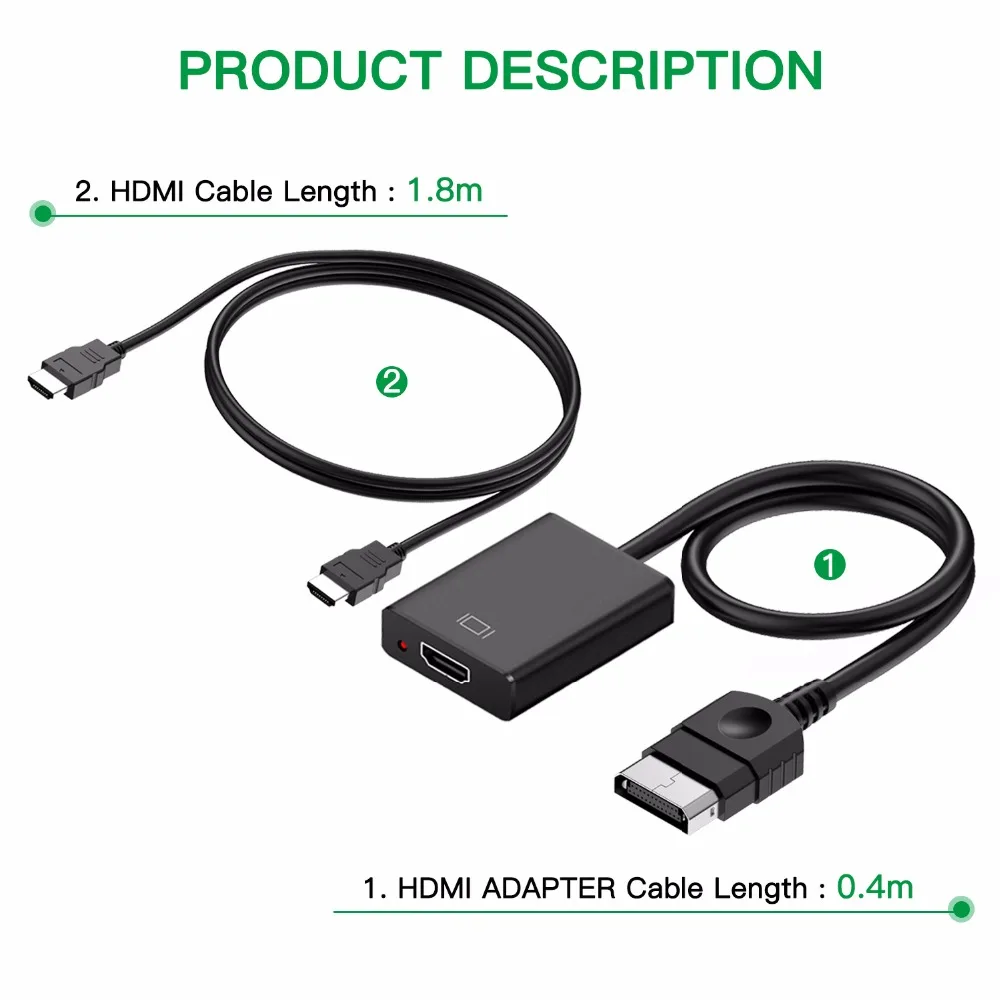  Myriann HDMI Link Cable for Original Xbox SystemNo-Mods Required HDMI Converter for Original Xbox S