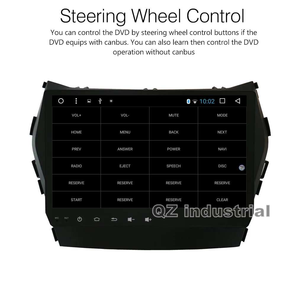 Clearance QZ industrial HD 9inch Android 8.1 T3 for Hyundai IX45 Car DVD Multimedia player with Radio Navigation BT GPS 3G 4G WIFI RDS Map 3