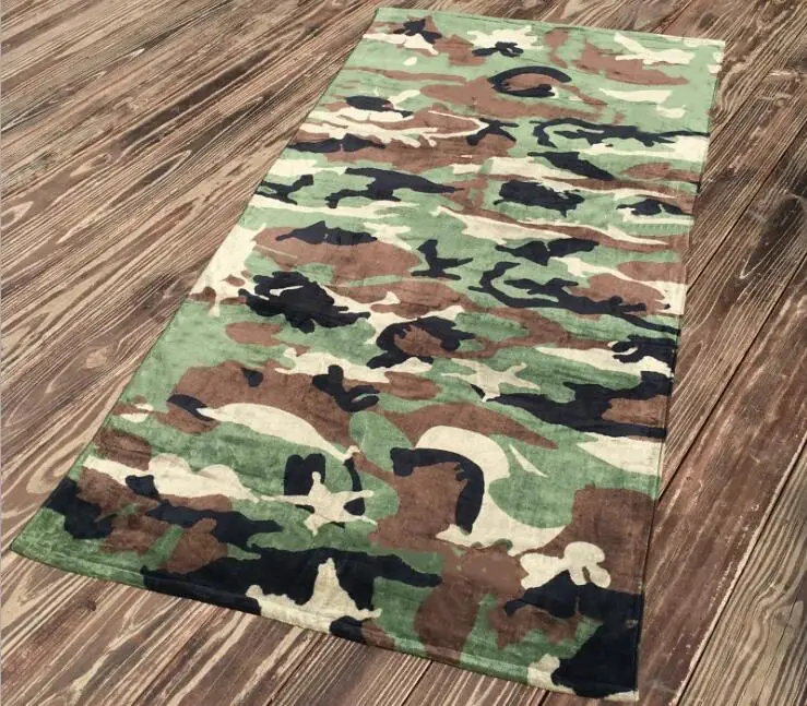 170x90 см пляжное полотенце с камуфляжным принтом мягкое для купания хлопковое