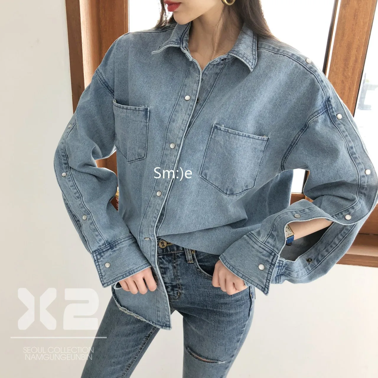 Vrouwen Tops Blusas Vadim Twill Volledige Koreaanse 2018 Lente Hot Cowboy Shirt Retro Losse Oude Mouwen Open Gesp Persoonlijkheid Vrouwelijke Vrouwen Tops Blusas Vadim Twill Volledige Koreaanse 2018 Lente Hot Cowboy Shirt Retro Losse Oude Mouwen Open Gesp Persoonlijkheid Vrouwelijke