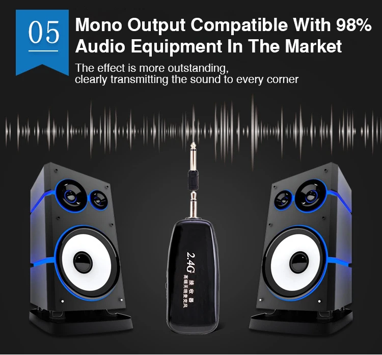 Ear Hook 2.4G Wireless Microphone Lavalier Lapel MIC for Voice Amplifier Mobile Phone Condenser Microphone Karaoke System (7)