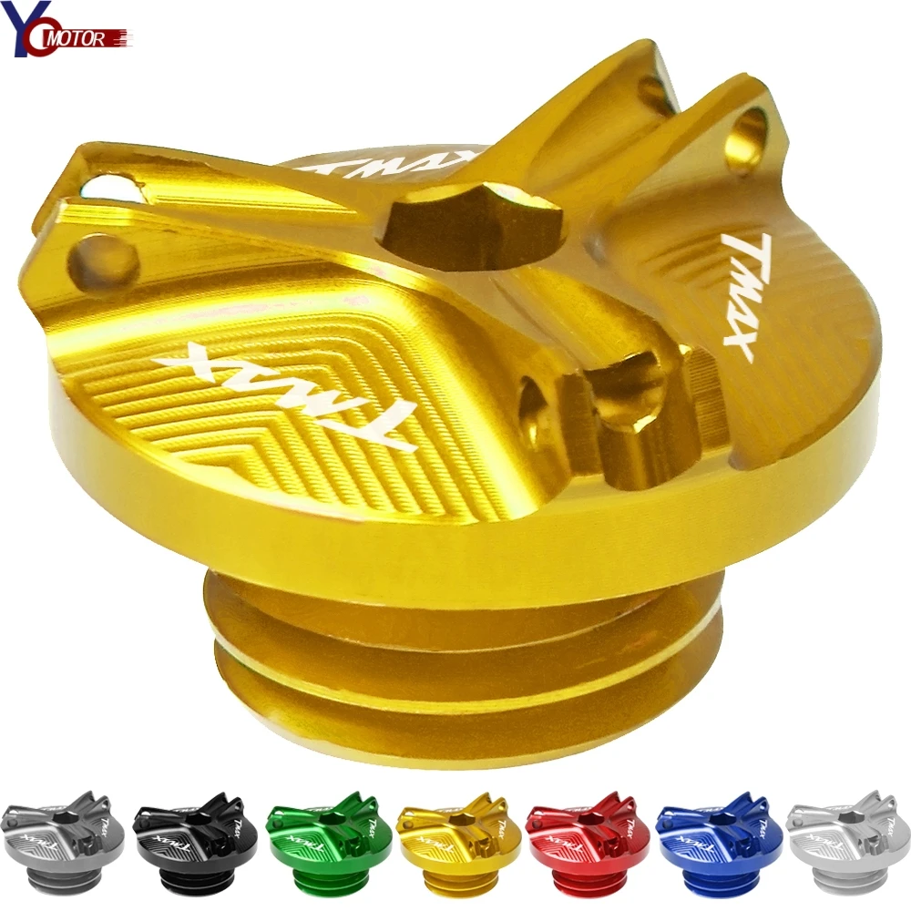 

New Motorcycle Engine Oil Drain Plug Sump Nut Cup Oil Fill Cap Cover for YAMAHA TMAX 500/530 2001 2002 2003 2004 2005 2006 2007