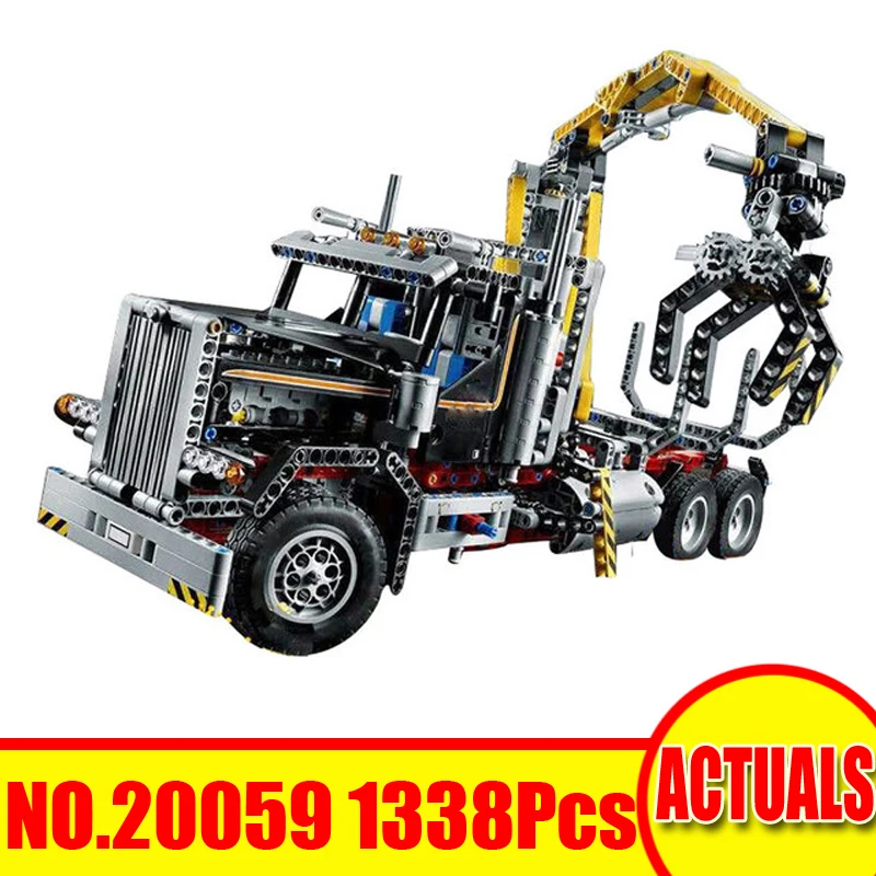 

1338Pcs 20059 Lepin Technic Figures Logging Truck Model Kits Building Blocks Bricks Set Toys For Children Compatible With 9397
