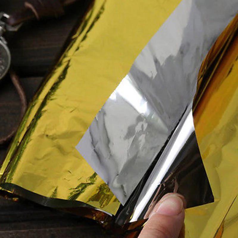 210x140 см Портативный Водонепроницаемый Алюминий золото Цвет Фольга аварийного Одеяло ветрозащитный первой помощи выживания спасения Шторы