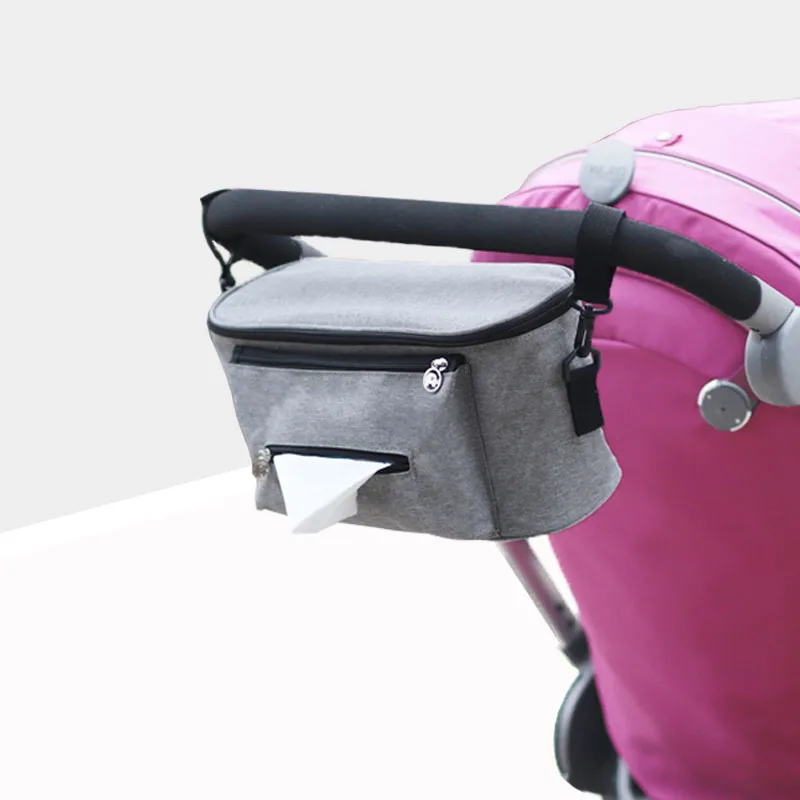 Online Nuevo impermeable aislante de gran capacidad accesorios para cochecito de bebé momia bolsa de pañales de maternidad bolsa de enfermería cochecito organizador ba