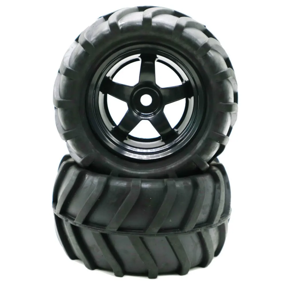 

1/16 Remote Control Climbing Car Big Truck Tire Universal Type 1 Pair Black Exquisitely Designed Durable