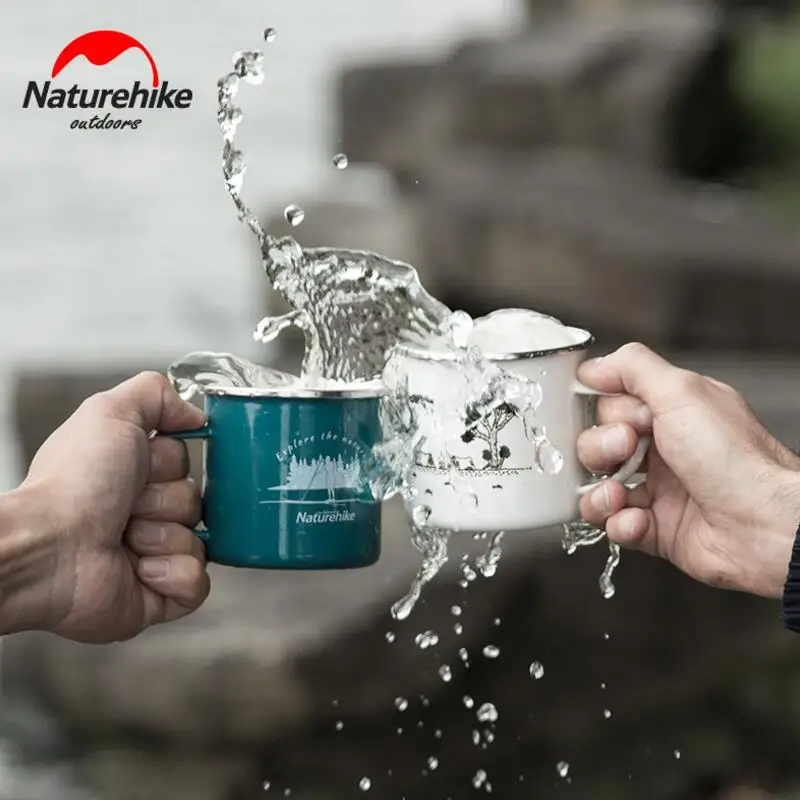 Naturehike 350 ml tazas clásicas esmalte Copa Drinkware al aire libre Camping senderismo turismo
