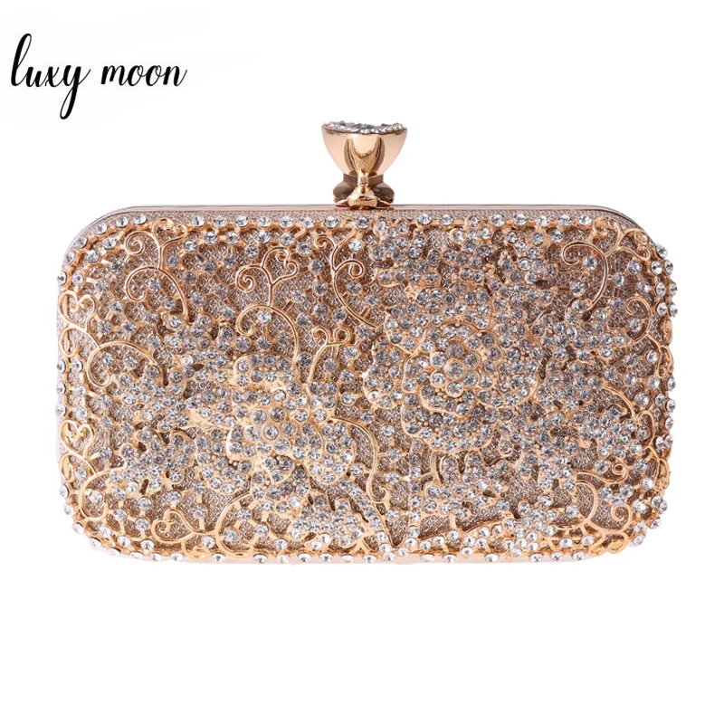 

Luxy Moon Diamond Flower Clutch Bag For Women 2019 Luxury Handbag Banquet Party Wddding Bridal Purse New Elegant Shoulder Bag
