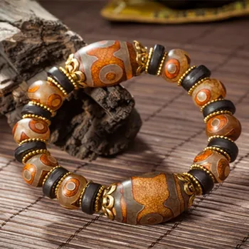 

Vintage Natural Agate Bracelet Hand Carved Jewelry Gifts Wholesale