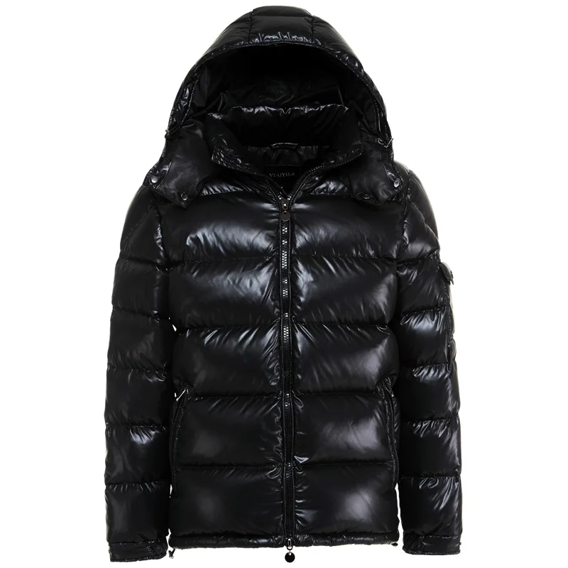 

Men's Down Coat Boy's Winter Jacket Shiny Ultralight White Duck Down Hooded solid Autumn Casual jacket Male Thermal Thicken Top