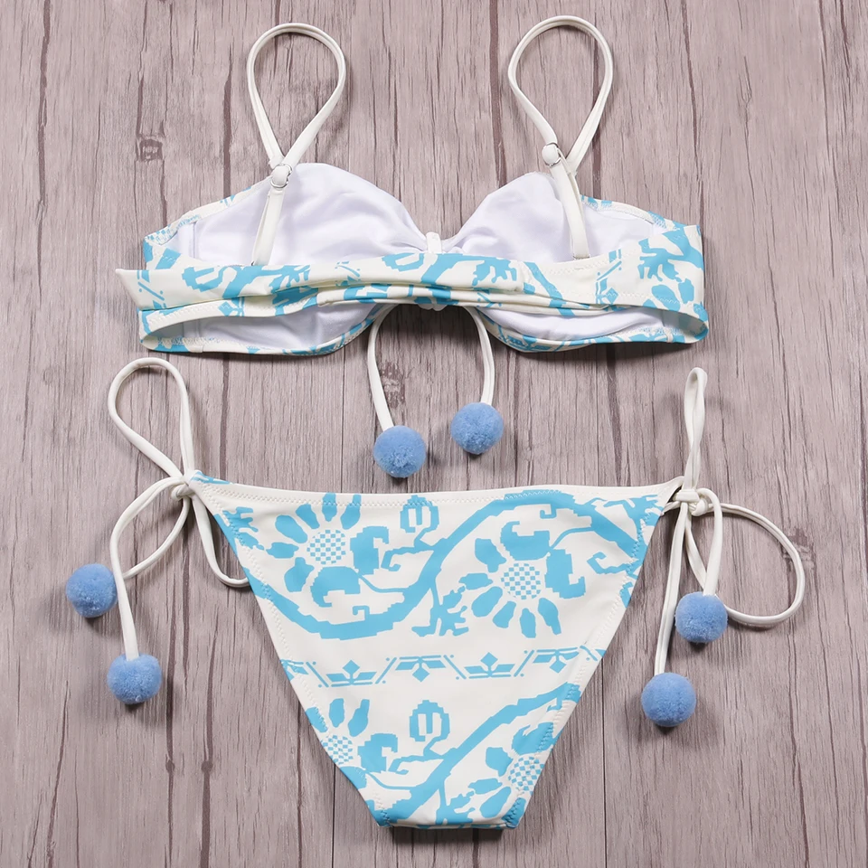 NAKIAEOI 2018 Newest Sexy Bikini Women Swimsuit Push Up Swimwear Female Bandeau Brazilian Bikini Set Printed Beach Bathing Suit NAKIAEOI 2018 Newest Sexy Bikini Women Swimsuit Push Up Swimwear Female Bandeau Brazilian Bikini Set Printed Beach Bathing Suit