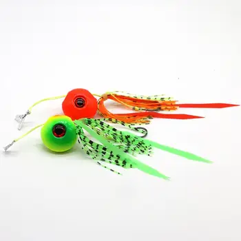 Mycena 35/65/85/95g deep sea jigging metal slow jig head with rubber skirts glow Japan salt water marlin inchiku pechoin 95g