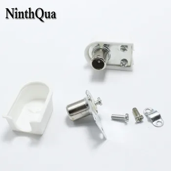 

10PCS Bend Right Angle Free Welding RF Television Male Plug 9.5 L TV RF Terminal Antenna Connector