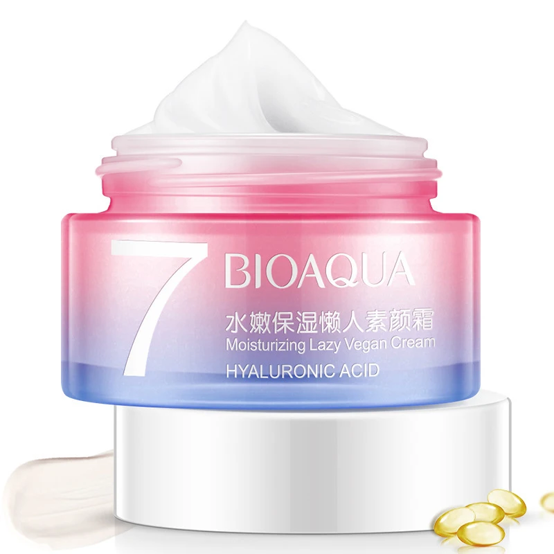 Сильно увлажняющий крем. Крем BIOAQUA 7 Moisturizing Lazy Vegan Cream для лица. Крем BIOAQUA 7. Крем для лица 7 BIOAQUA Moisturizing Lazy Vegan Cream 50 гр.. BIOAQUA Hyaluronic acid Moisturizing Lazy Vegan Cream.