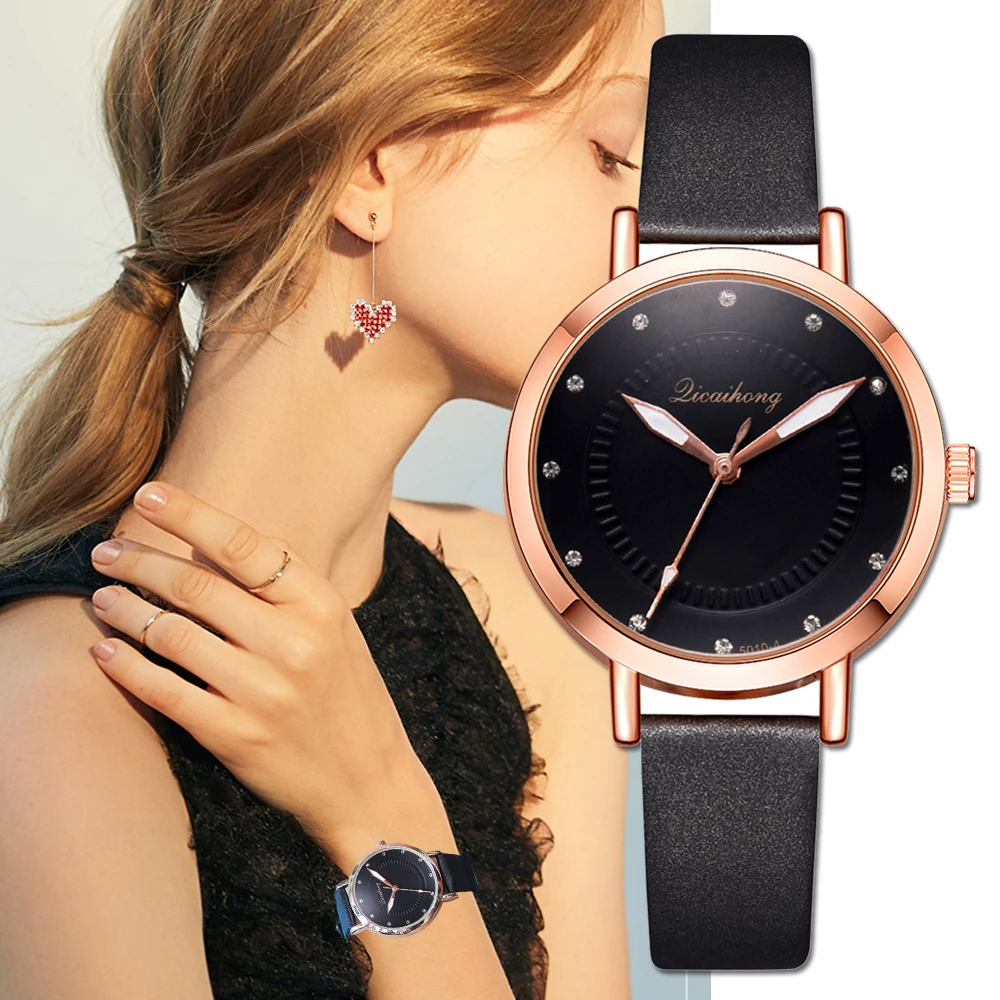 

Quartz Watches Women Fashion Leather Band Starry Creative Desgin Style Dress Sports Quartz Clock Ladies Business Watch Gift