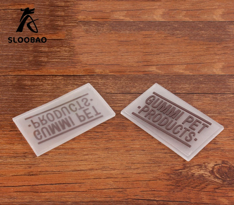 Free shipping custom PVC labels brand labels for clothing sew in raised