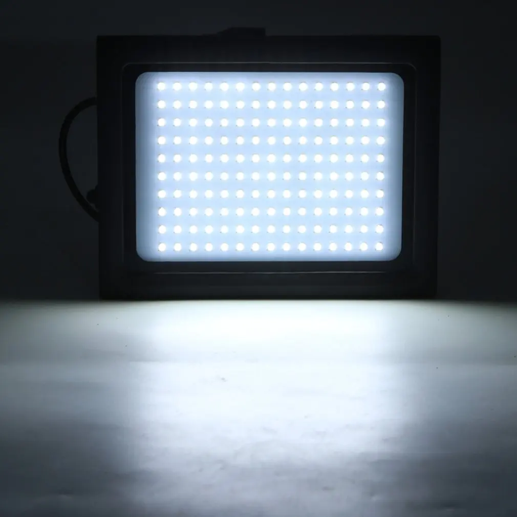 Icoco 150LED Солнечный Прожектор радар индукции внимания IP65 Водонепроницаемый Открытый лампы для дома сад газон бассейн двор - Испускаемый цвет: Белый