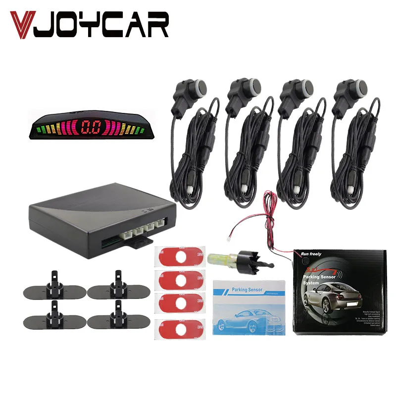 

Free Shipping Car LED Parking Sensor Kit 4 Sensors Backlight Display Reverse Backup Radar Monitor System Car Parking Sensor 25