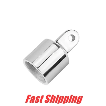 

316 Stainless Steel 1 inch Boat top Pipe Eye End Cap for sailboat yacht External Eye End Canopy Tube End Hardware Accessories