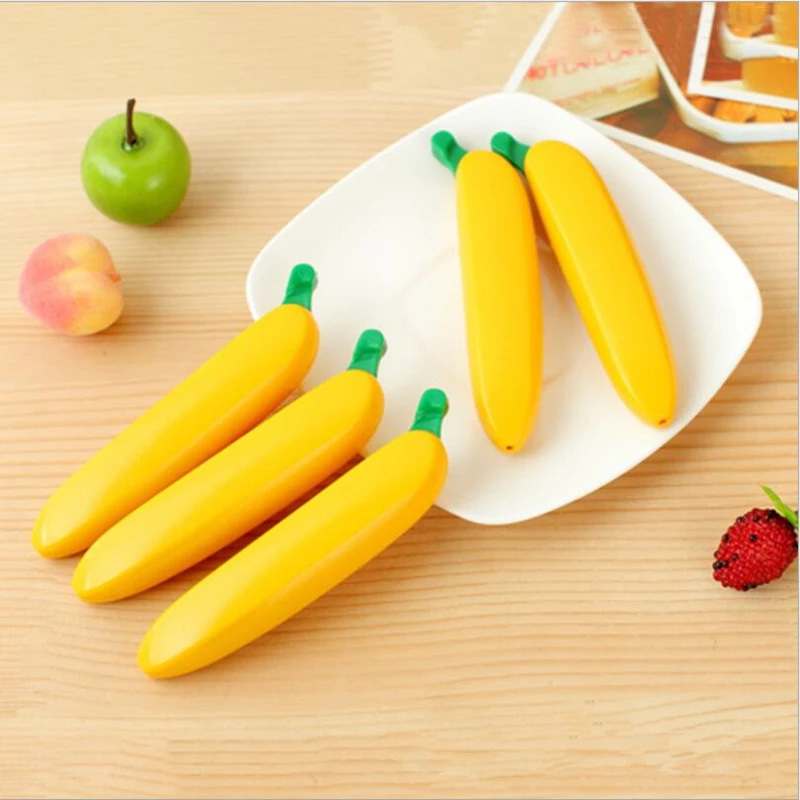 

1Pcs Banana Ballpoint Pen New Promotions Fruit Modeling Black Refills Cute Stationery