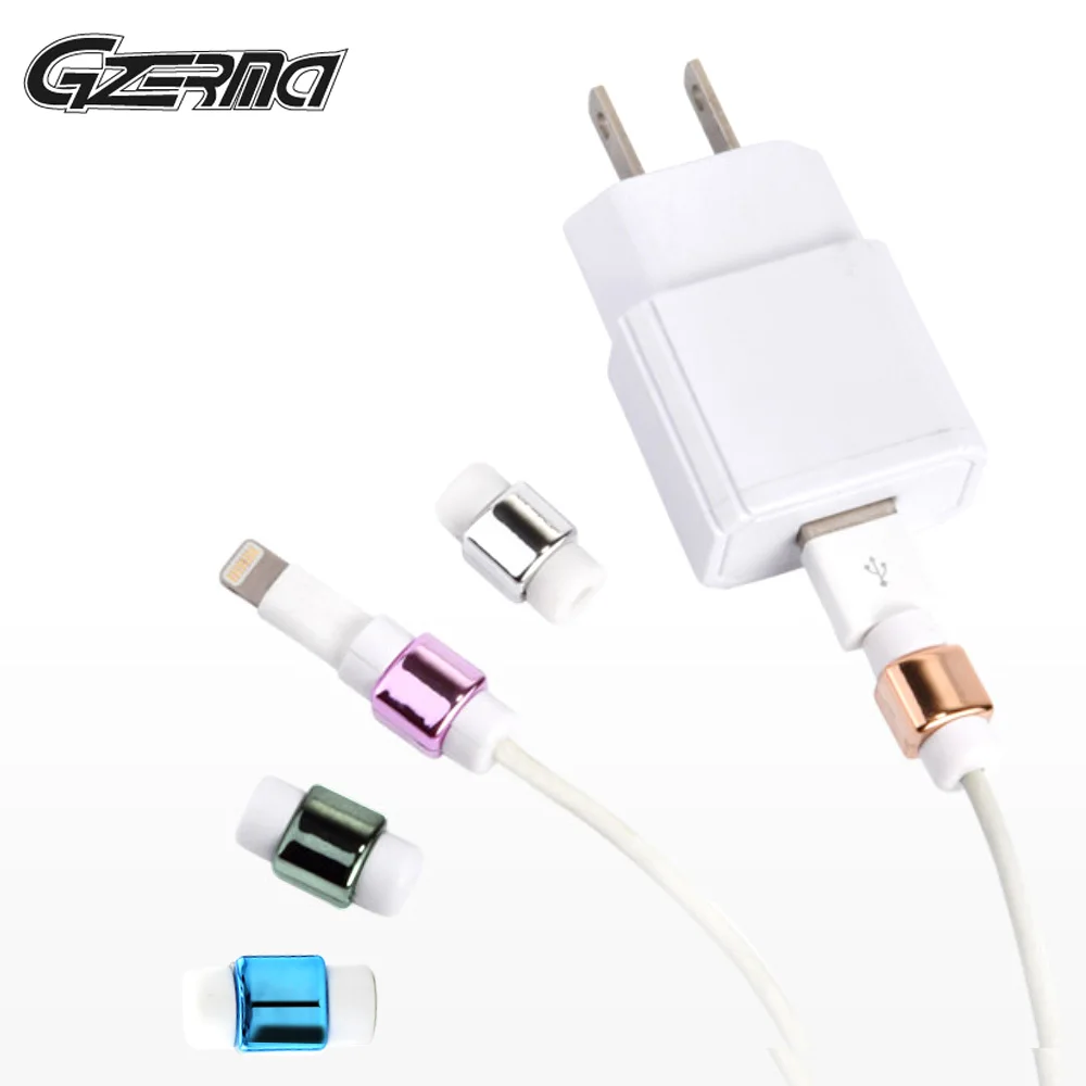 

5Pcs Mini USB Charger Cable Protective Plating Cable Winder Charger Protector Holder for Apple iPhone X 8 7 6S Plus 6S 5S