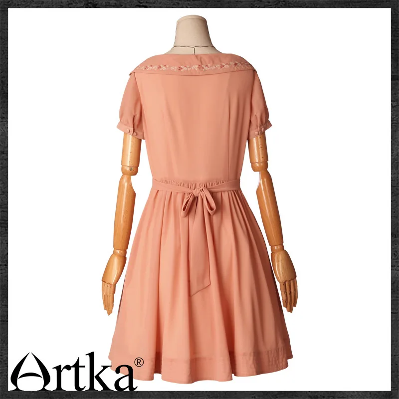 Artka 2015 женская ретро новая коллекция летней одежды с коротким рукавом