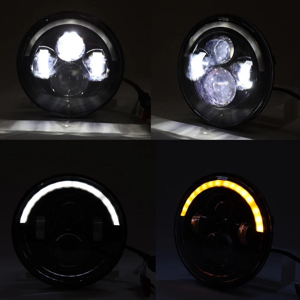 Oslamp 30 Вт 7 дюймов круглый светодиодный головной светильник дальнего и ближнего света светильник Halo угол глаза DRL налобный фонарь для Jeep Wrangler внедорожный 4x4 мотоцикл