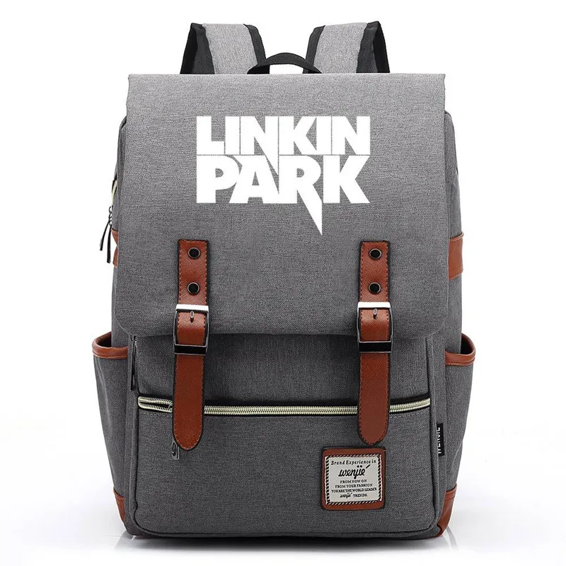 14 16 дюймов Linkin Park Группа звезда школьная сумка Bookbag женский рюкзак Мужчины Мальчики Девочки ученики ноутбук сумка на ремне с пряжкой откидная крышка