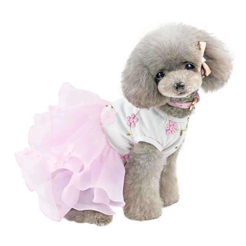 Summer Dog Tutu Dress Small Dog Clothes for Princess wedding Dress Pet Clothes Chihuahua Yorkie Z