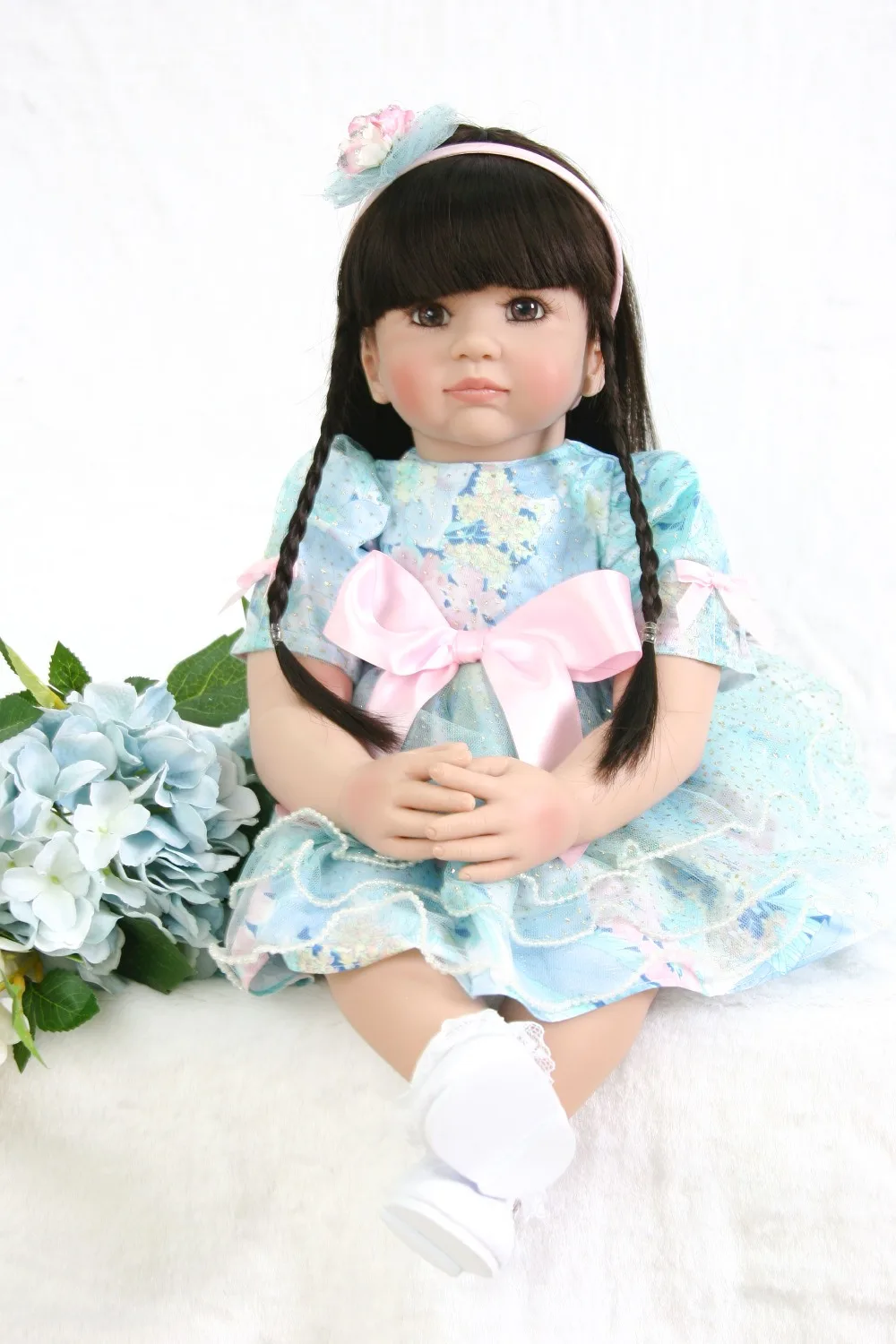 24 дюйма силиконовые куклы Reborn Bebe Alive Поддельные Детские 58 см принцесса малыш bebe