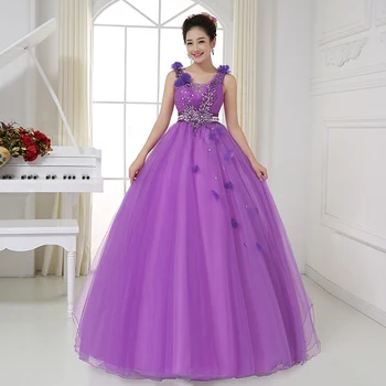 

Sexy V Neck Sheer Back Crystal Beaded Light Purple Quinceanera Dresses Ball Gowns Blue Princess Prom Dresses Vestido Debutantes