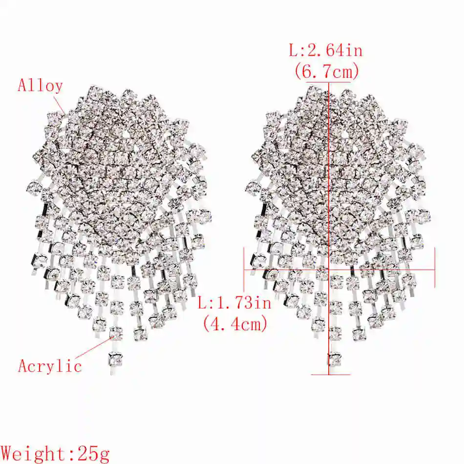 Minlover, стразы, висячие серьги с большой кисточкой, свадебные ювелирные изделия для невесты, этнические цветные роскошные большие висячие серьги MEH1247