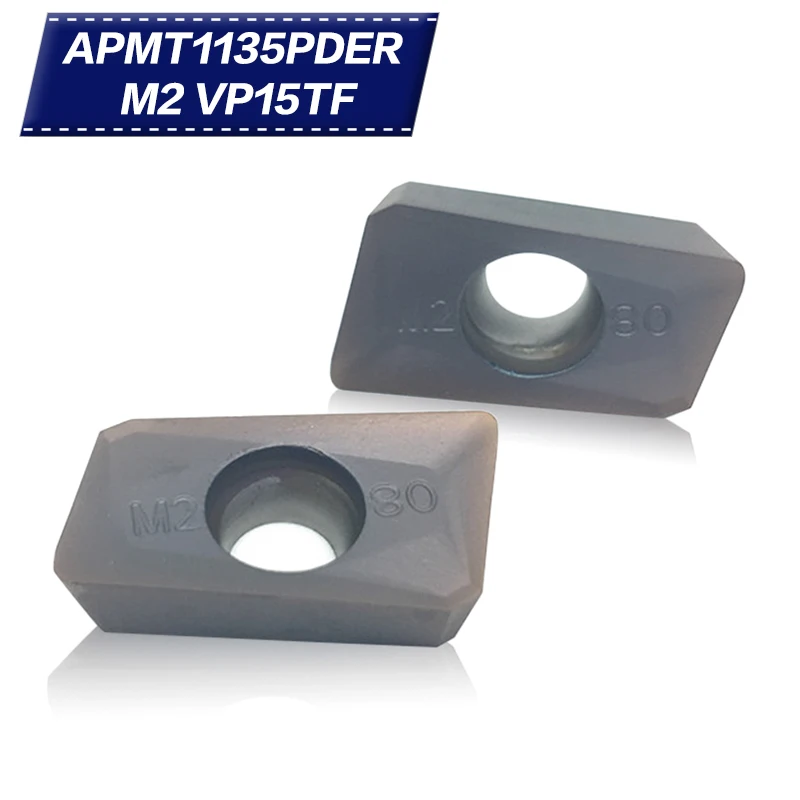 

10Pcs APMT1135 PDER M2 VP15TF Turning Tool Carbide Insert APMT 1135 Face Mill APMT1135PDER Lathe Milling CNC Tools Milling Cutte