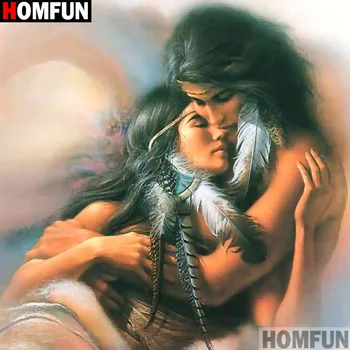 

HOMFUN Full Square/Round Drill 5D DIY Diamond Painting "Character beauty" 3D Embroidery Cross Stitch 5D Home Decor A14869