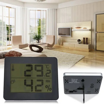 

Indoor Outdoor Thermometer Hygrometer Digital LCD C/F Temperature Humidity Wall Sensor Home Durable Supplies