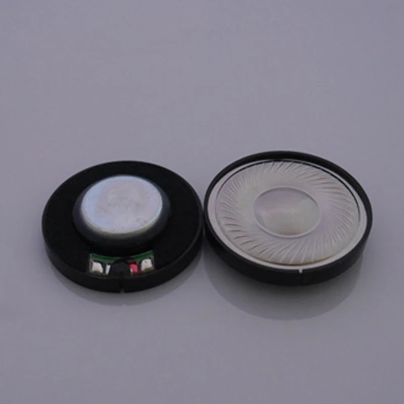 HIFI Headphone Speakers Accessories 40mm Headset Titanium Film Nonpaper Diaphragm 32ohms DIY Headphone Speaker Unit 2pcs