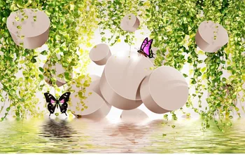 

Custom Photo Wallpaper 3D Vine Butterfly Romantic 3D Sofa TV Background Wall Decoration Wallpaper Mural