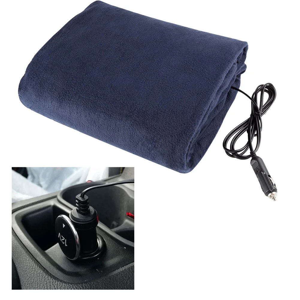 

12V Car Electric Heated Polar Fleece Soft Warm Travel Blanket for Van Truck DXY88