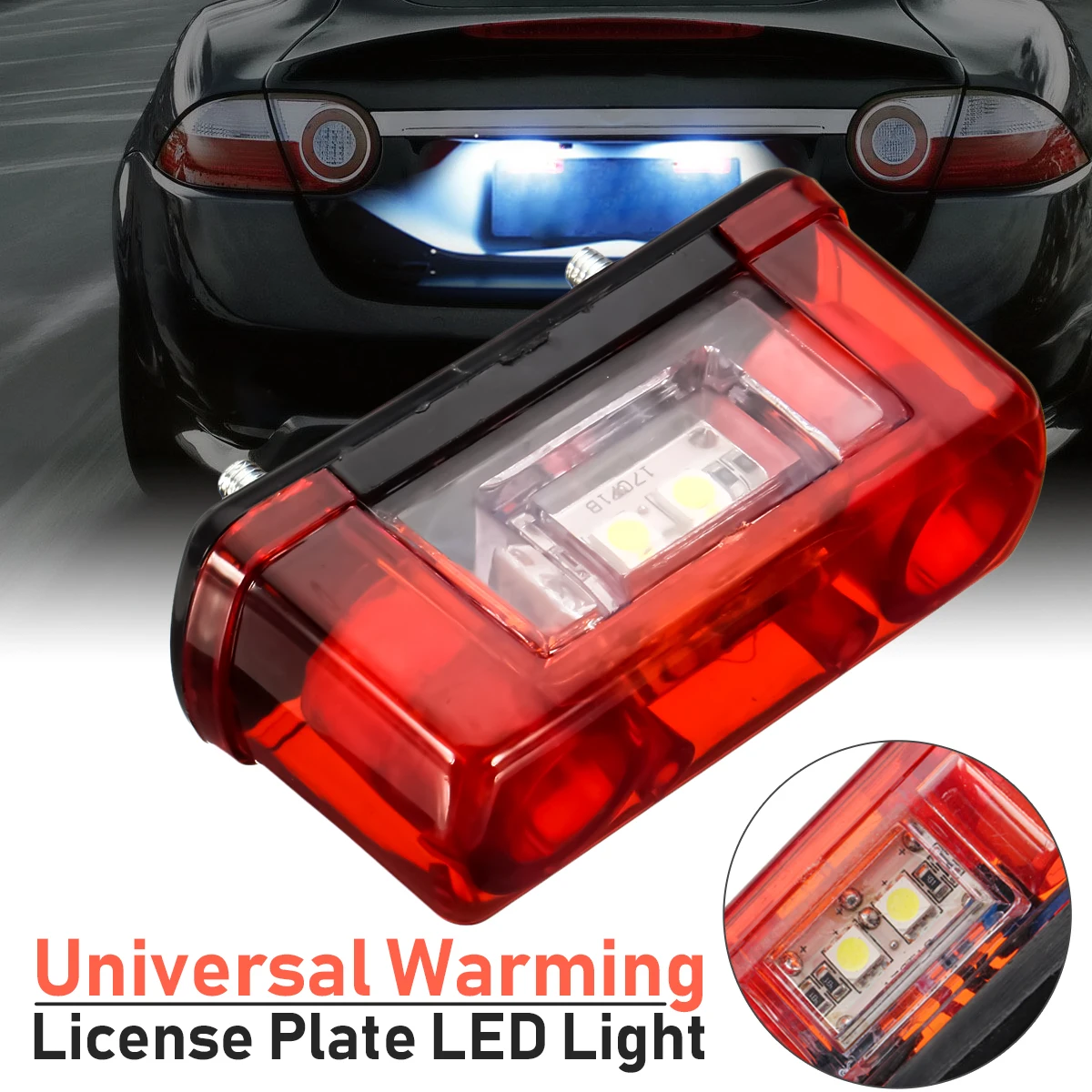 2Pcs 12v/24v Waterproof Car Truck Rear Tail Light Warning Light LED Car