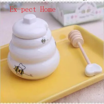 

DHL Shipping 50 pcs Ceramic Meant to Bee Honey Jar Honey Pot Wedding favors / Baby shower favors