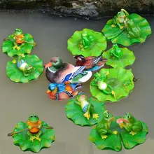 Плавающая лягушка Смола скульптура рыбный пруд фонтан с орнаментом Сельский Стиль Личность Творческая скульптура