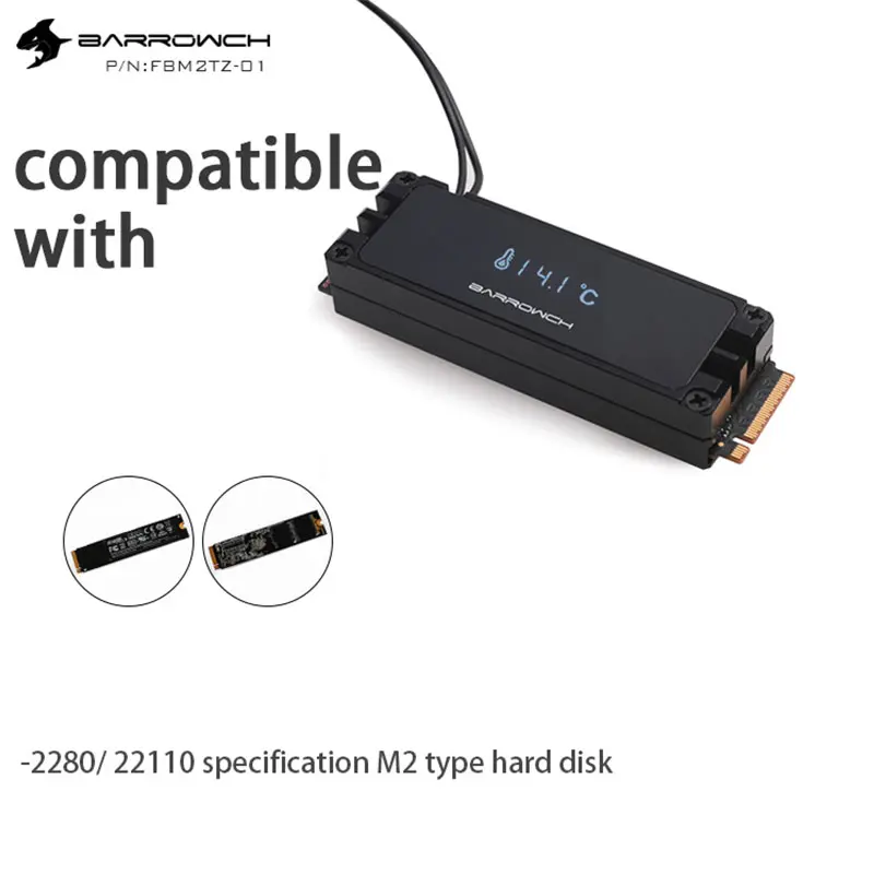 Günstig Barrowch FBM2TZ 01, M.2 Solid State Drive Digital Display Kühlung Kit, Für 2280 22110 Spezifikation M2 Typ SSD